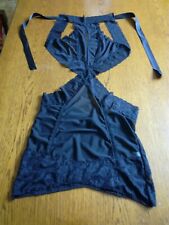 Robe / nuisette noire voile dentelle dos nu lien cou taille S.