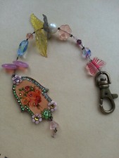 Michal Negrin romantique porte-clés "hamsa" fait main cristaux swarovski