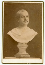 PHOTO CABINET Miésienski Avignon, statue montage tête d'homme buste sculpture