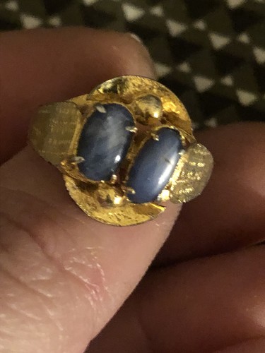 Bague à deux cabochons - ,