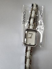 Montre CHANEL Première Mini cadran blanc lunette sertie bracelet céramique...