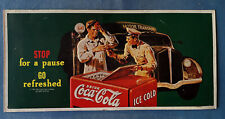 Ancienne plaque Non Émaillée tôle publicitaire Coca Cola