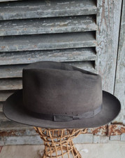ANCIEN CHAPEAU  FEUTRE GRIS STOOLS