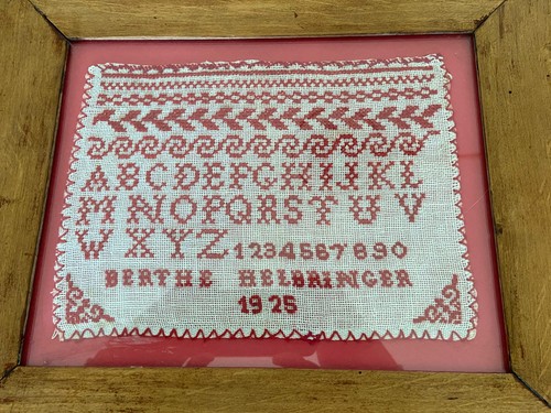 Ancien abécédaire broderie - abÉcÉdaire,