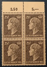 Vintage Luxemburg Stamps. 1940s. Lot Of 4. Grand Duchess Charlotte. Unused. 