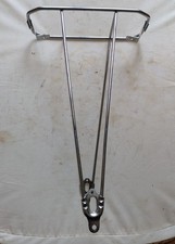 Porte-bagages arrière vélo vintage - Acier chromé, ancien vélo de route / ville