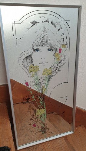 Vintage miroir verre - vintage,