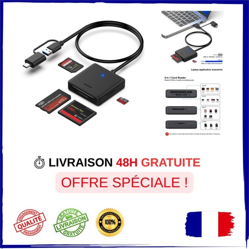 Benfei lecteur carte - de, usb-c