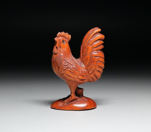 Ancien coq japonais - , netsuke