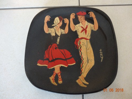 Assiette porcelaine danseurs - assiette,