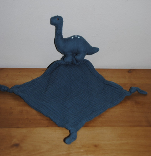 Peluche doudou plat dinosaure - peluche,