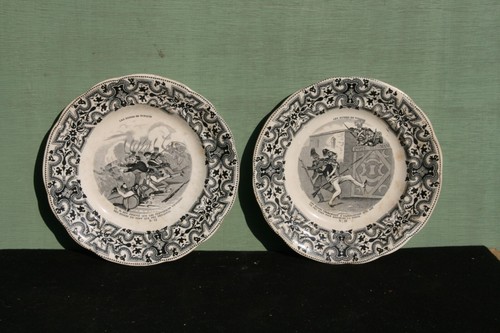 Assiettes porcelaine gien - assiettes,