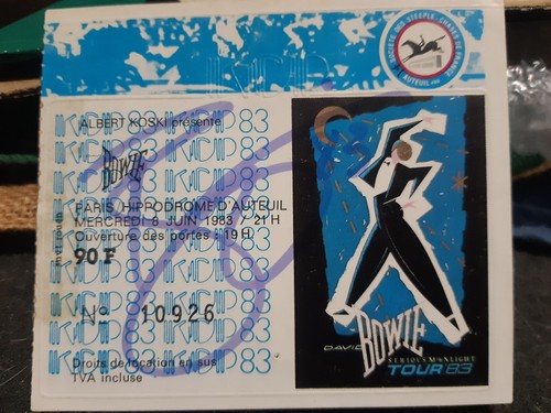 David bowie autograph ticket - david,