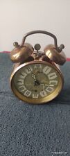 réveil vintage métal cuivré