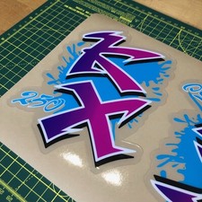 AUTOCOLLANT TRANSPARENT KAWASAKI 250 KX 1990 OUIE DE RESERVOIR KIT DÉCO