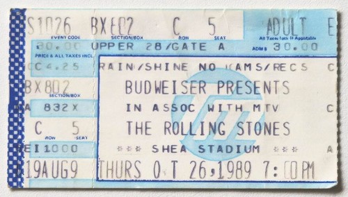 Billet concert ticket stub the - concert,