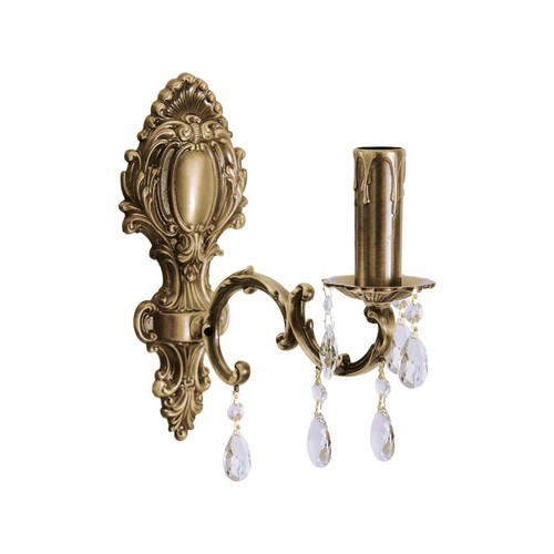 Applique murale laiton cristal - applique,