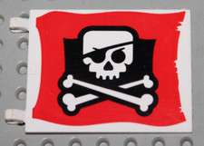 Lego pirates Drapeau / Flag with Jolly Roger Pattern ref 2525px6 Set 7073  7075