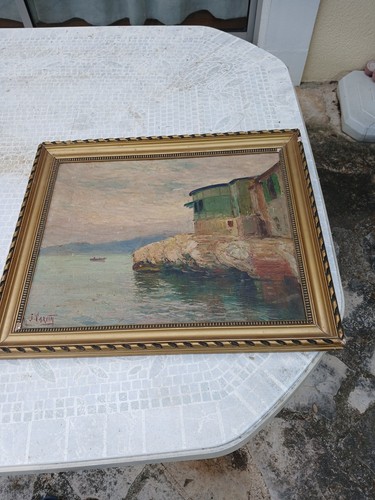Ancienne peinture huile - a,