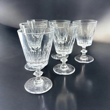 6 Verres à eau / vin – Cristal taillé – Caton – dans le gout de Saint-Louis