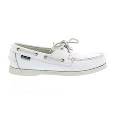 Sebago Docksides, Cuir Plein Grain, Blanc, Hommes 7000H00-911 Blanc