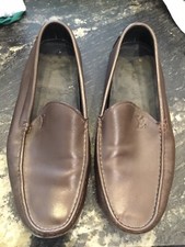 Très Beaux Et Authentique Mocassins Cuir Marron Louis Vuitton 44 Tbe