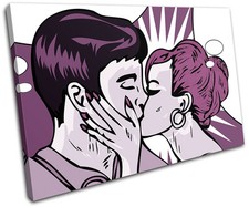 Couple Kissing Pop Art Retro