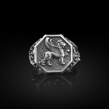 Bague chevalière Lamassu en