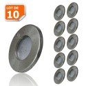 10X Spots LED Encastrables Alu Brossé Etanche IP44 Pour Salle de Bain Blanc Neut