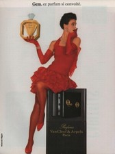 Publicité papier Parfum. Perfume ad. VAN CLEEF ET ARPELS Gem 1989
