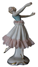 figurine BALLERINE EN PORCELAINE DE SITZENDORF 12 cm Thuringe porcelain figure