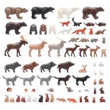 Playmobil animaux de la forêt sauvage ours orignal renard sanglier loups...