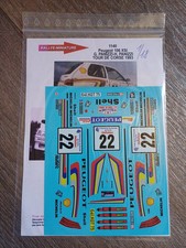 DECALS 1/18 REF 1140 PEUGEOT 106 XSI RALLYE TOUR DE CORSE 1993