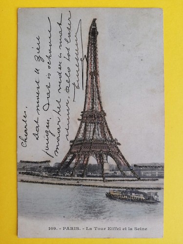 Cpa paillette dorée - paillette, 75