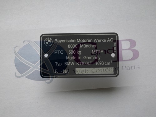 Plaque bmw k1100lt - plaque,