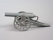 B618 Jouet Ancien France Canon 75 mm Métal Pièce d'Artillerie Gris Militaire