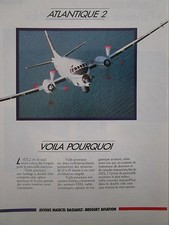 11/1989 PUB DASSAULT BREGUET AVIATION ATLANTIQUE 2 MARINE NATIONALE FRENCH AD