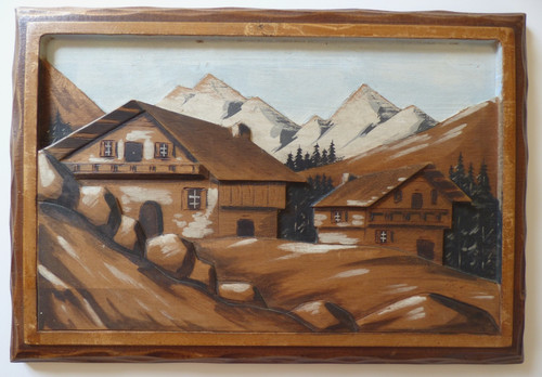 Panneau mural ancien bois - panneau,