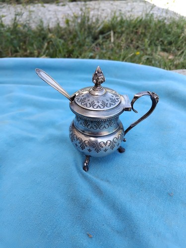 Ancien moutardier argent - moutardier,