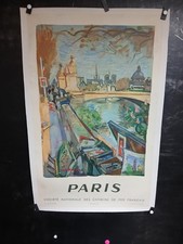AFFICHE SNCF 1953  PARIS LES