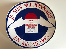 Ancien autocollant vintage Les routiers  " Je suis millionnaire en Km "
