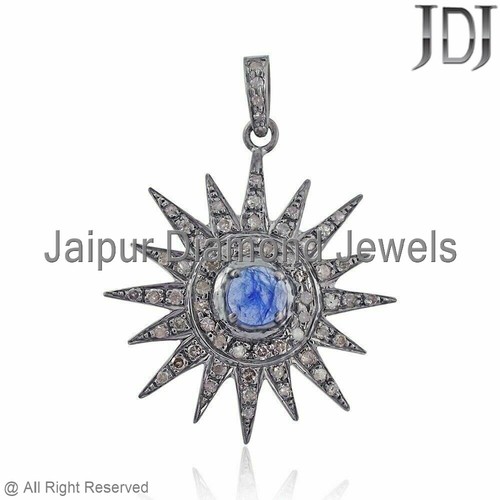 Naturel diamant pavé saphir - diamant,