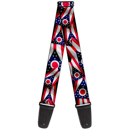 Guitar strap ohio flags - strap,