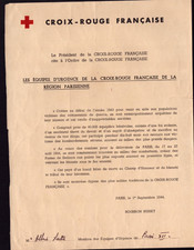 PARIS (XII°) SECOURISTE cité à l'ORDRE de la CROIX-ROUGE / Libération Paris 1944