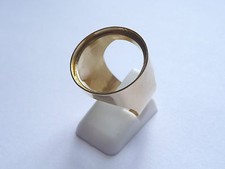 Monture chevalière or ronde pour pièce 20 Francs Napoléon