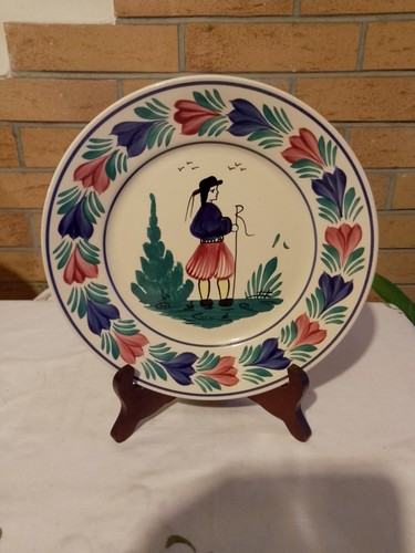 Assiette céramique peint - ,