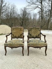 2 Fauteuils style Louis XV en