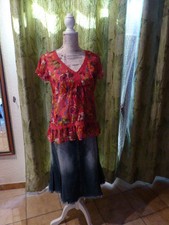lot  corsage voile et jupe JEANn  taille 40-42