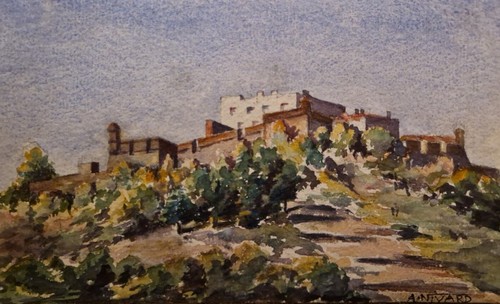 Belle ancienne aquarelle - et,