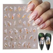 √2/1Pc Autocollants D'ongles De Fleurs Décalcomanie 3D Bricolage Curseur /